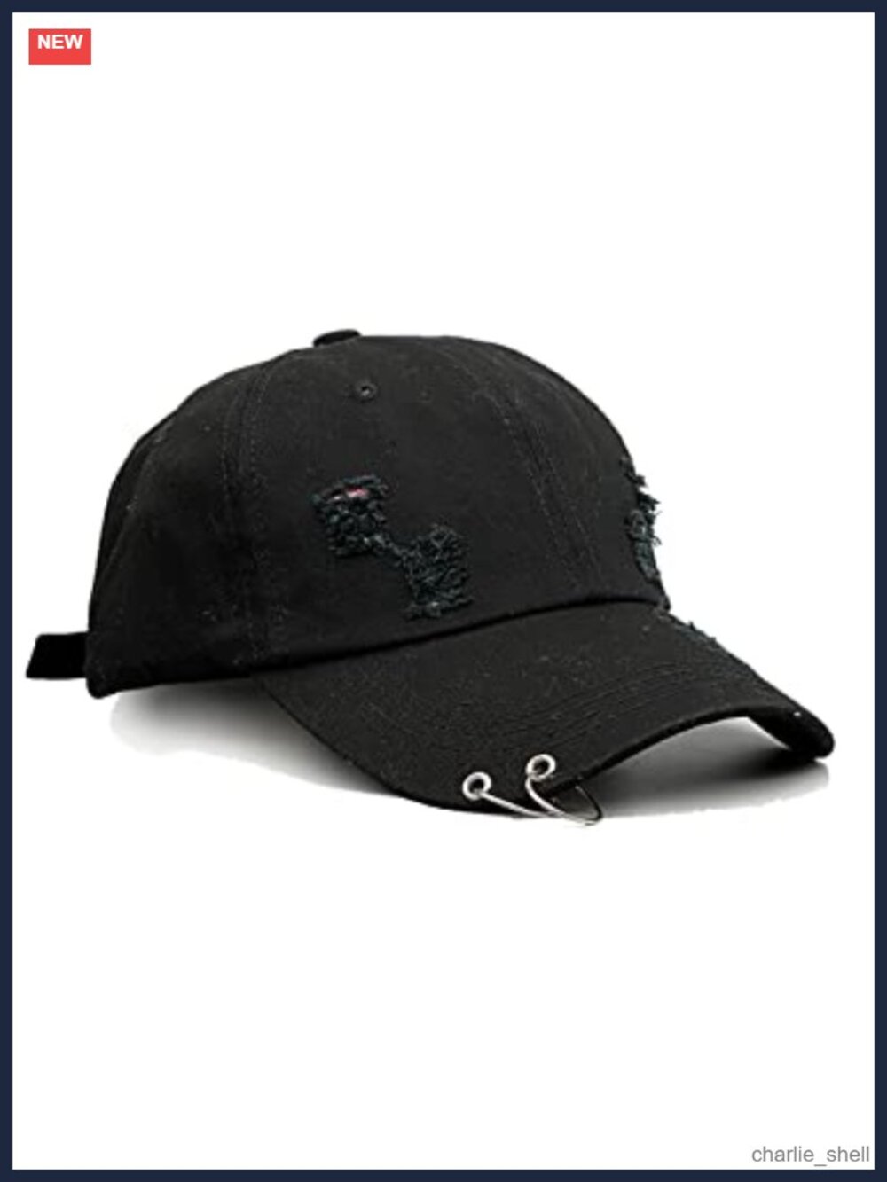 Ripped Distressed Denim Cotton Adjustable Baseball Cap Vintage Dad Hat